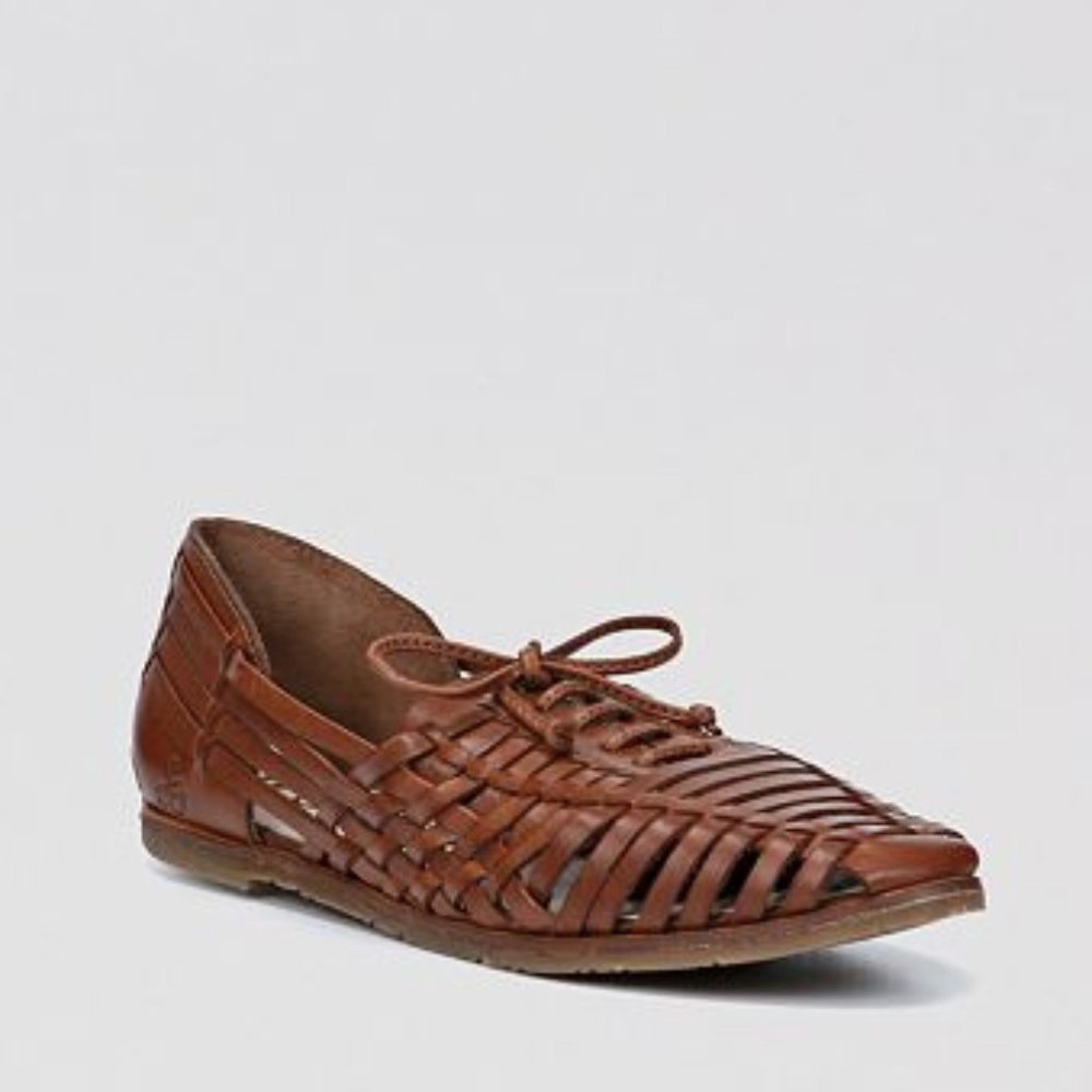 Sam Edelman Avianna Lace-Up Huarache Flats, size 8